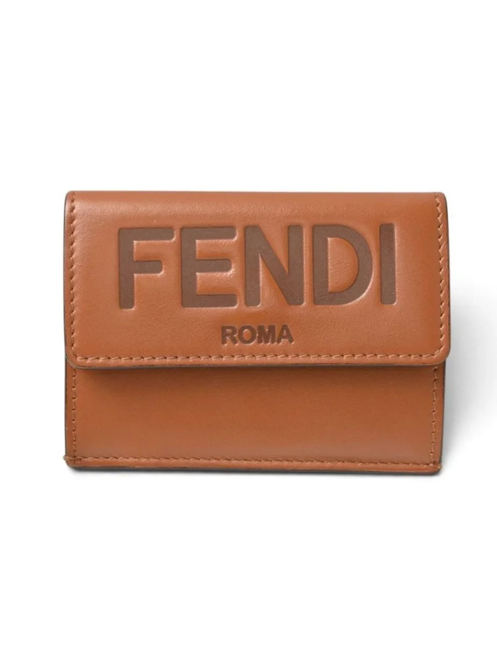 Fendi Wallet Mini Trifold Aayz Soft Leather Brown